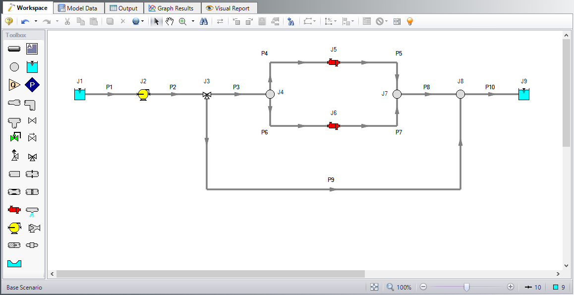 The Workspace for the GSC Controlled Heat Exchanger Temperature example.